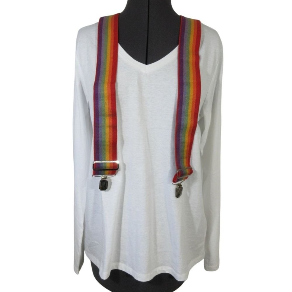 Vintage Leegin Germany rainbow braces, suspenders, Mork suspenders, M‎
